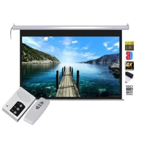 Speed-X 120" Electric Motorized Projector Screen (6x8 Feet) with RF Remote
